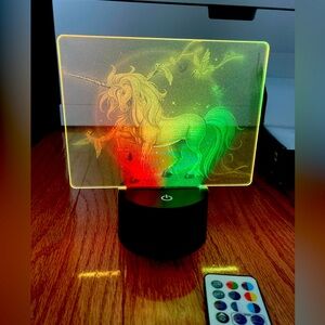 UNICORN 3D LAMP NWOT